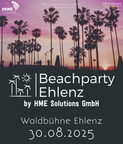 Beachparty Ehlenz 2025 - SA 30/08/25 - Waldbühne Ehlenz - Bitburg - Prüm